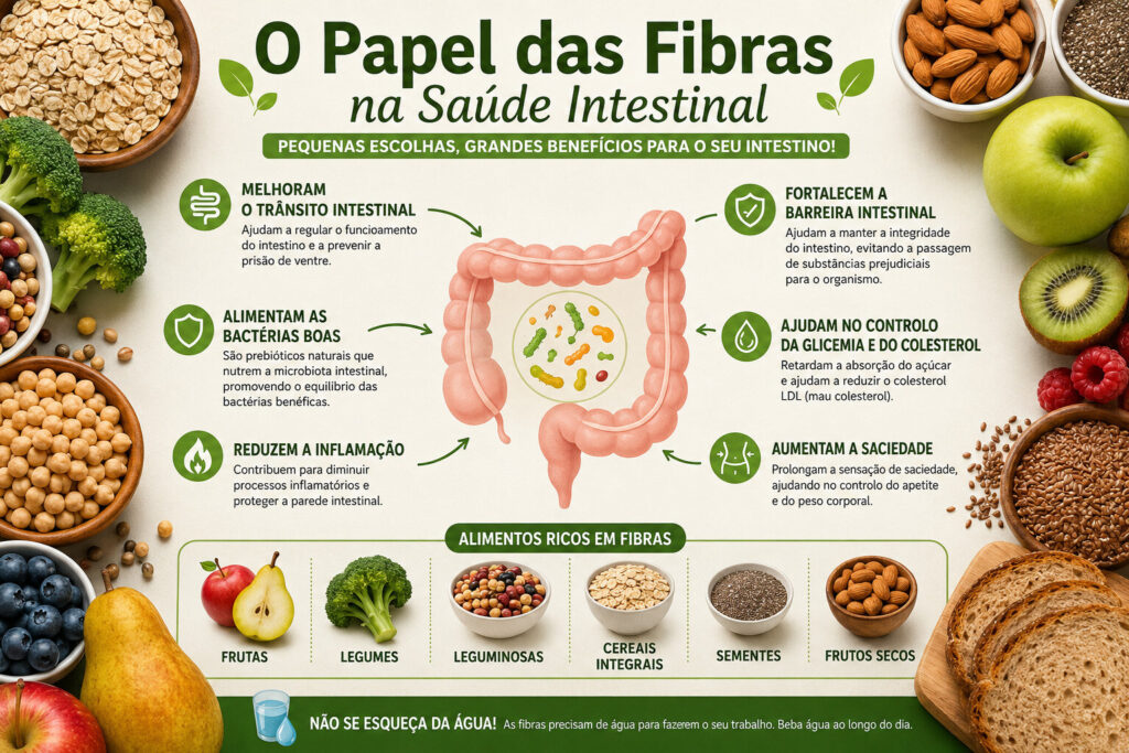 O Papel das Fibras na Saúde Intestinal: Benefícios, Tipos e os Melhores Alimentos Ricos em Fibras em Alimentação fibras